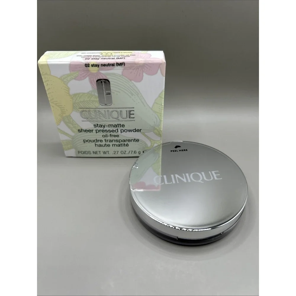 Clinique Stay Matte Sheer Pressed Powder Oil Free 02 Stay Neutral (MF)0.27oz New